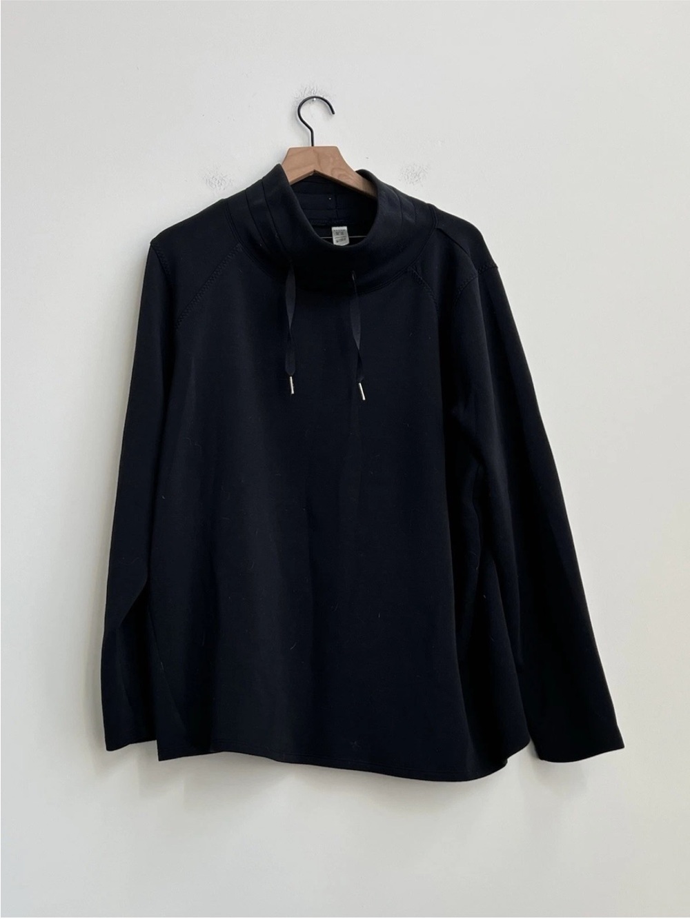 Spanx Air Essentials Got Ya Covered Pullover Sweatshirt Mock Neck Black comfort - Picture 5 of 12